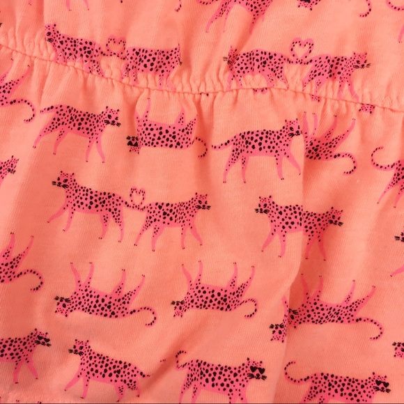 EUC Baby Girls Bright Coral Cheetah Dress - 18m - Picture 4 of 6
